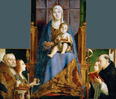 Madonna met de Heiligen Nicolaas van Bari, Anastasia, Ursula, Dominicus en Helena door Antonello de Antonio